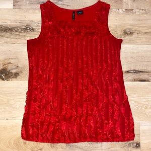 New Directions Petite Ruffle Tank